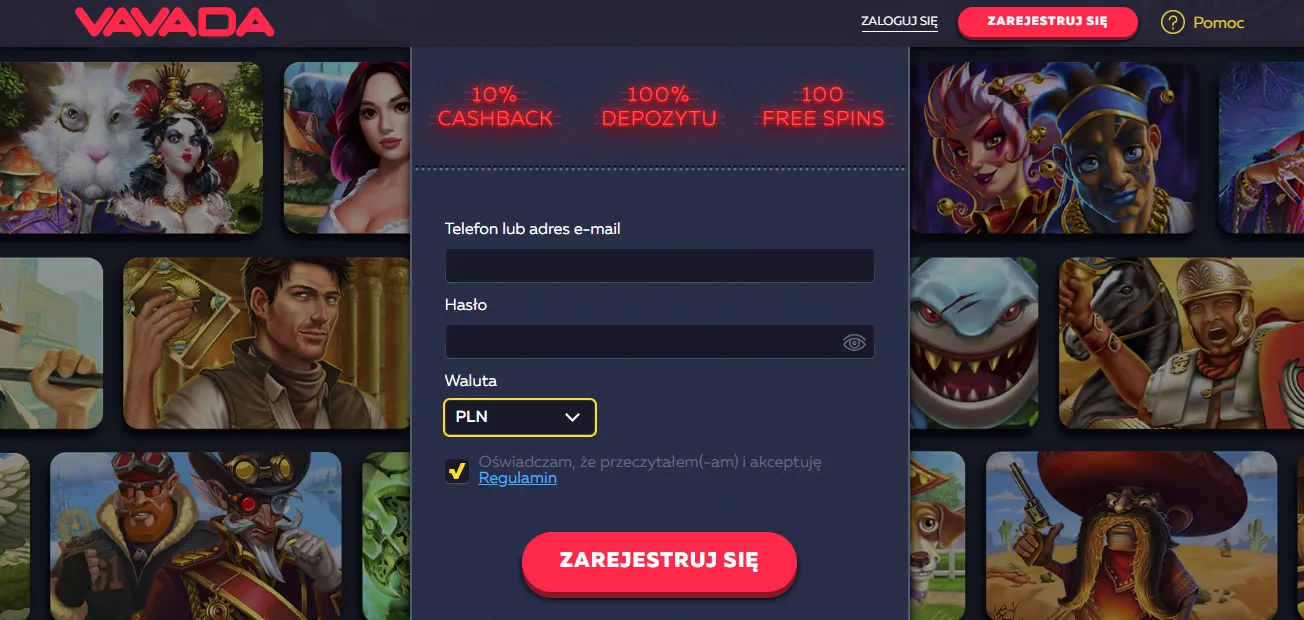 Vavada login – tworzenie nowego profilu